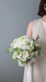 再再販♥ブーケ ♥ 結婚式前撮り 花束♥プリザーブドフラワー Amazon｜花言葉メッセージ入り ブーケBOXミニ (ピンク/アジサイ